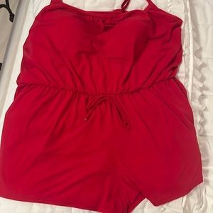 Red Romper swimsuit